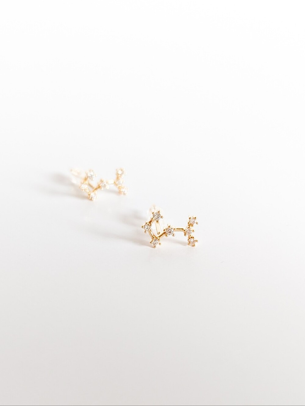 Tiny Scorpio Constellation Gold-plated Stud Earrings